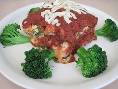 Roasted vegetable, cheese lasagna